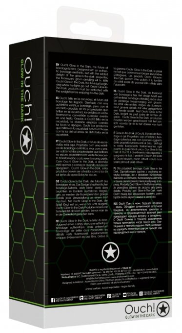 Bâillon Cylindre phosphorescent Glow 7.5cm