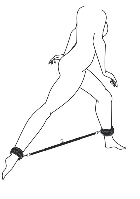 Barre ajustable en métal avec Menottes