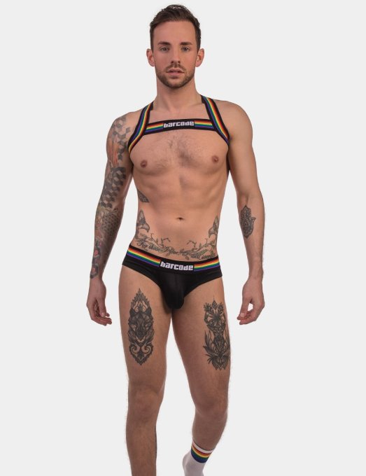 Harnais élastique Barcode pride Noir