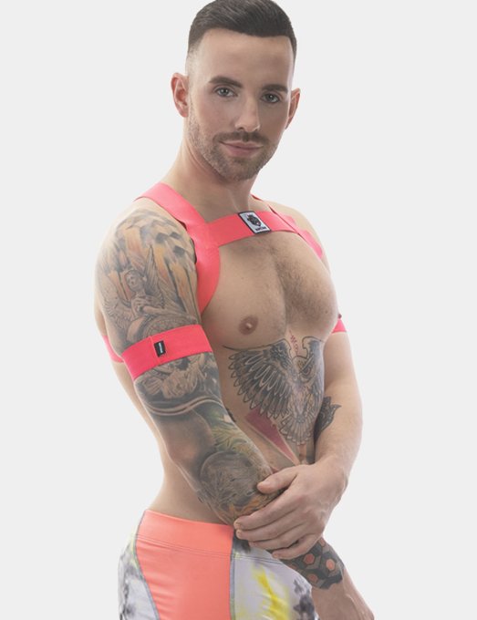 Harnais élastique Leonsh Rose Neon