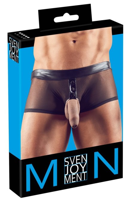 Boxer sexy avec Anneau TROYA Noir