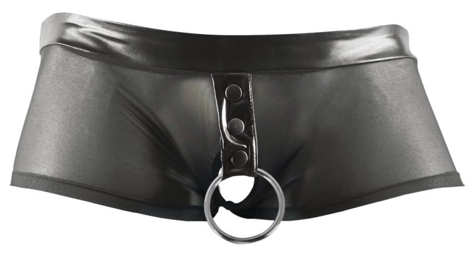 Boxer sexy avec Anneau TROYA Noir
