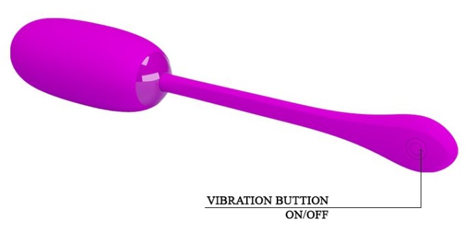 Oeuf vibrant Julius Pretty Love 7.8 x 3.3 cm Violet