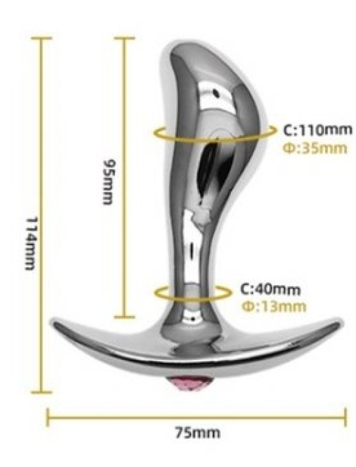 Plug + Bijou Stim Point G L 9.5 x 3.5 cm